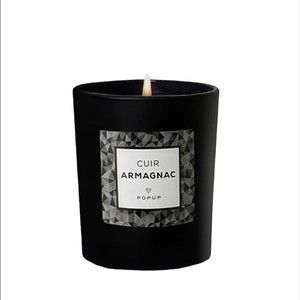 Popup Paris Diamond Candle Leather Scent  New